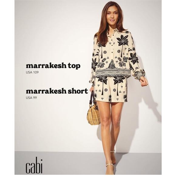 Cabi Marrakesh Set  Blouse & Short XL/L - Picture 1 of 10